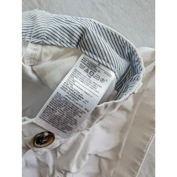 Old Navy Shorts Size 6 Lot Of 3 Bundle White Black Gingham Gray Stripes - Picture 11 of 14